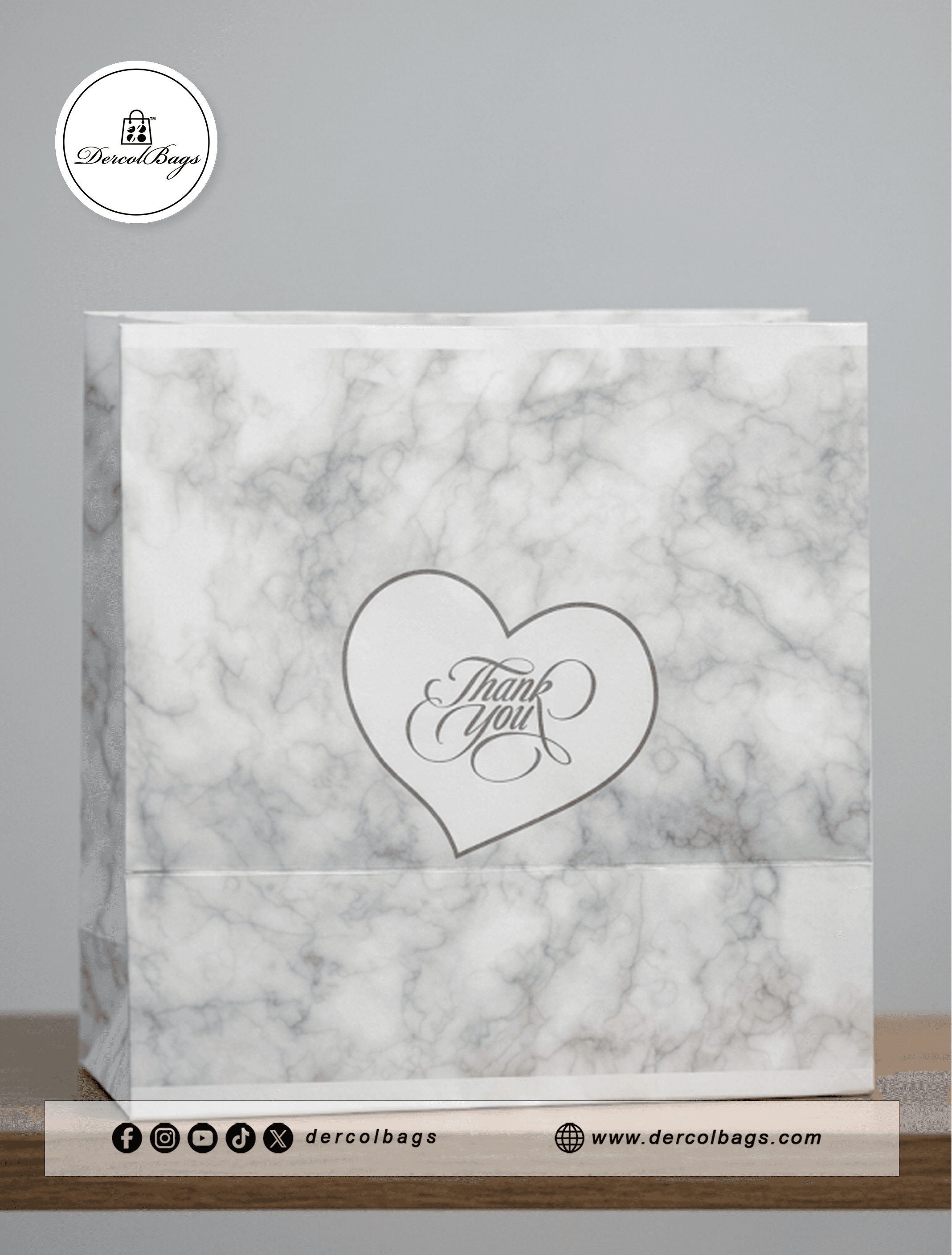 Marble Thank You Bags